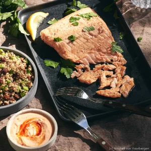 BBQ-Tijd - Koreaanse zalm met kimchi fried rijst