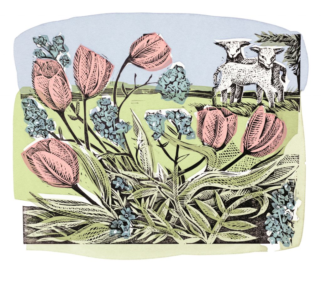 A Harding_Spring Tulips and Lambs